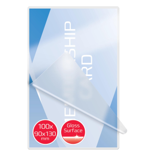 GBC Document Pouch Hunting - 250 micron - confezione da 100 - brillante - 90 x 130 mm rivestimento di plastificazione